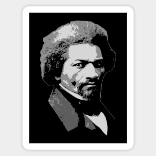 Frederick Douglass Black and White Sticker